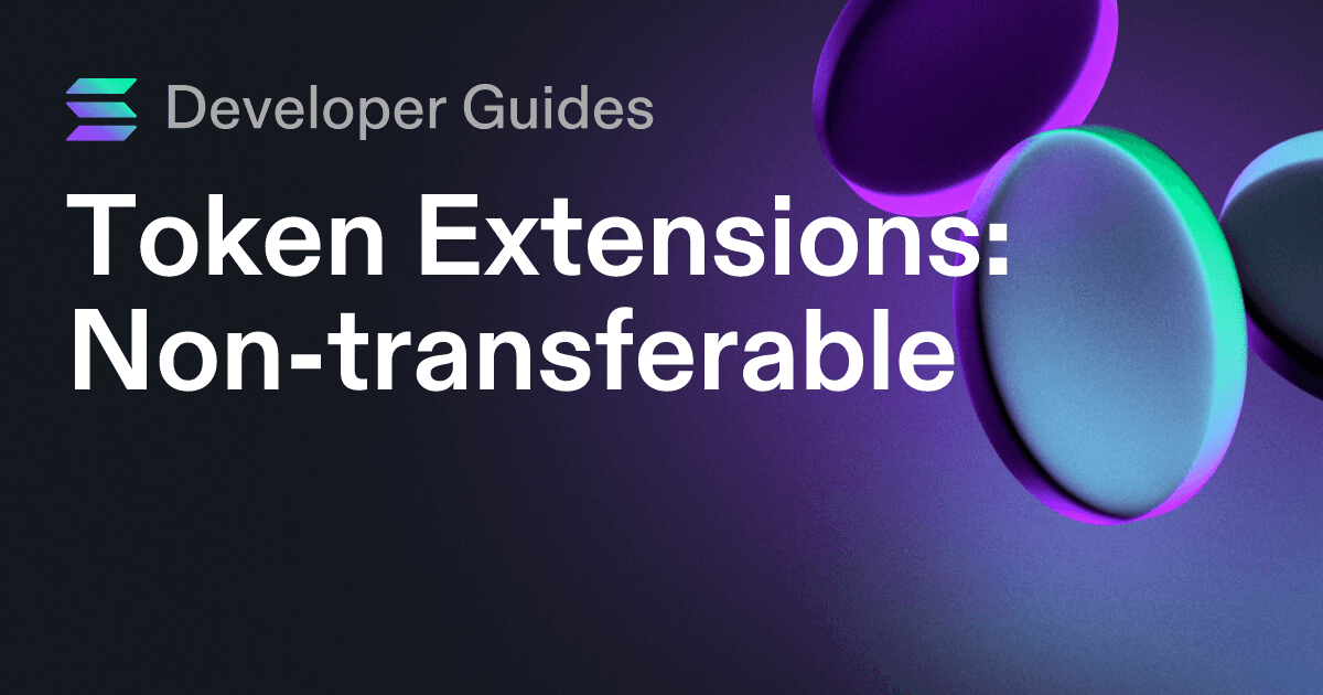 How to use the Non-transferable extension